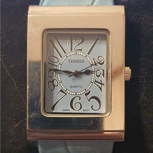 🦋10/$20🦋 Bijoux Terner Silver/Blue Women's Cuff Watch